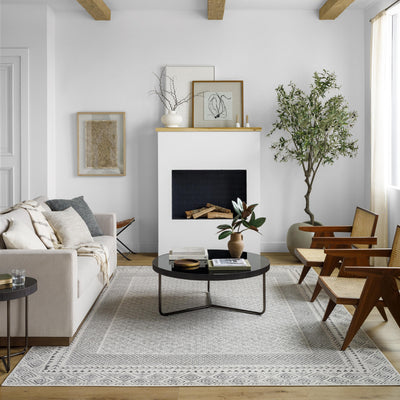 Tapis Scandinave Bohème Gris/Beige Monaco