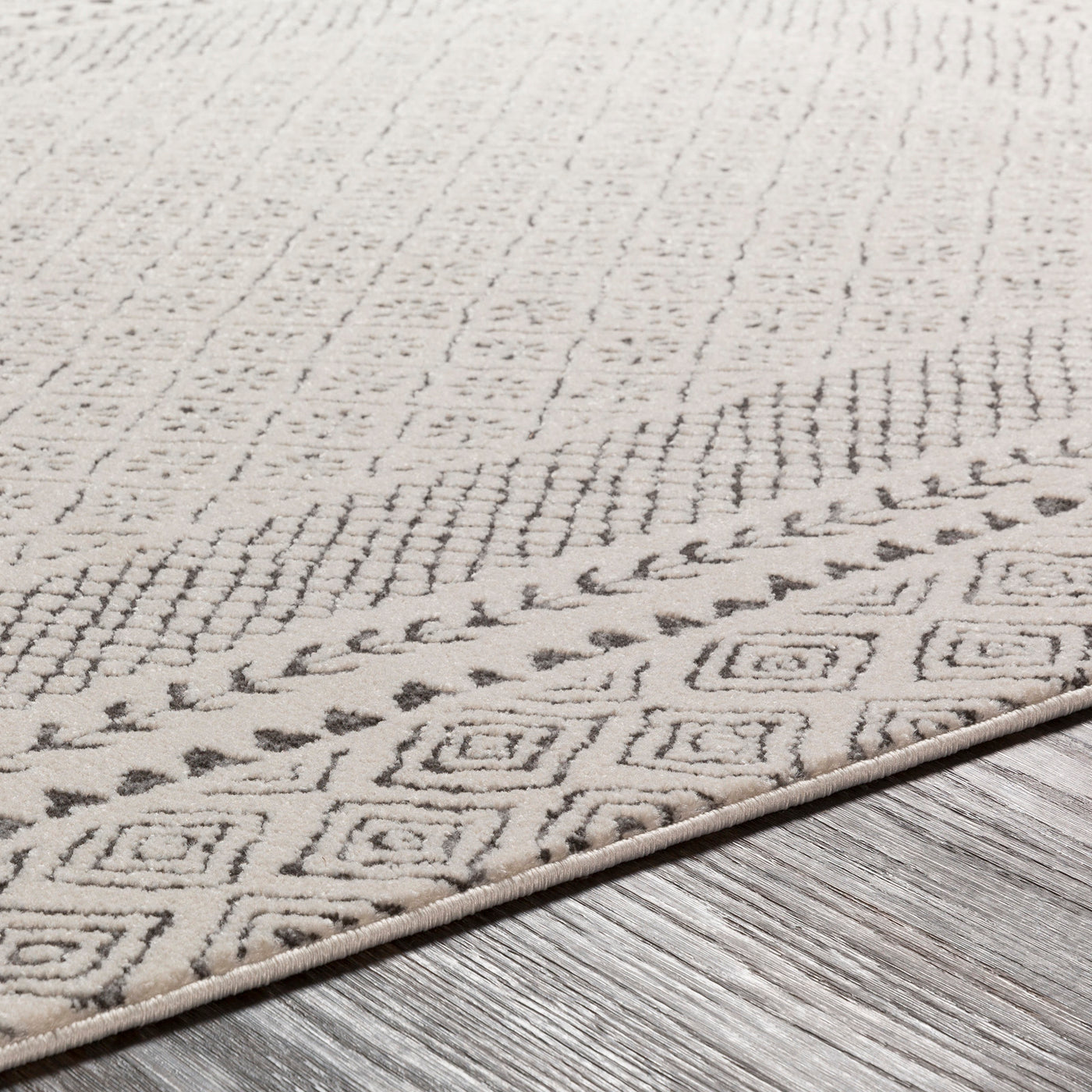 Tapis Scandinave Bohème Gris/Beige Monaco