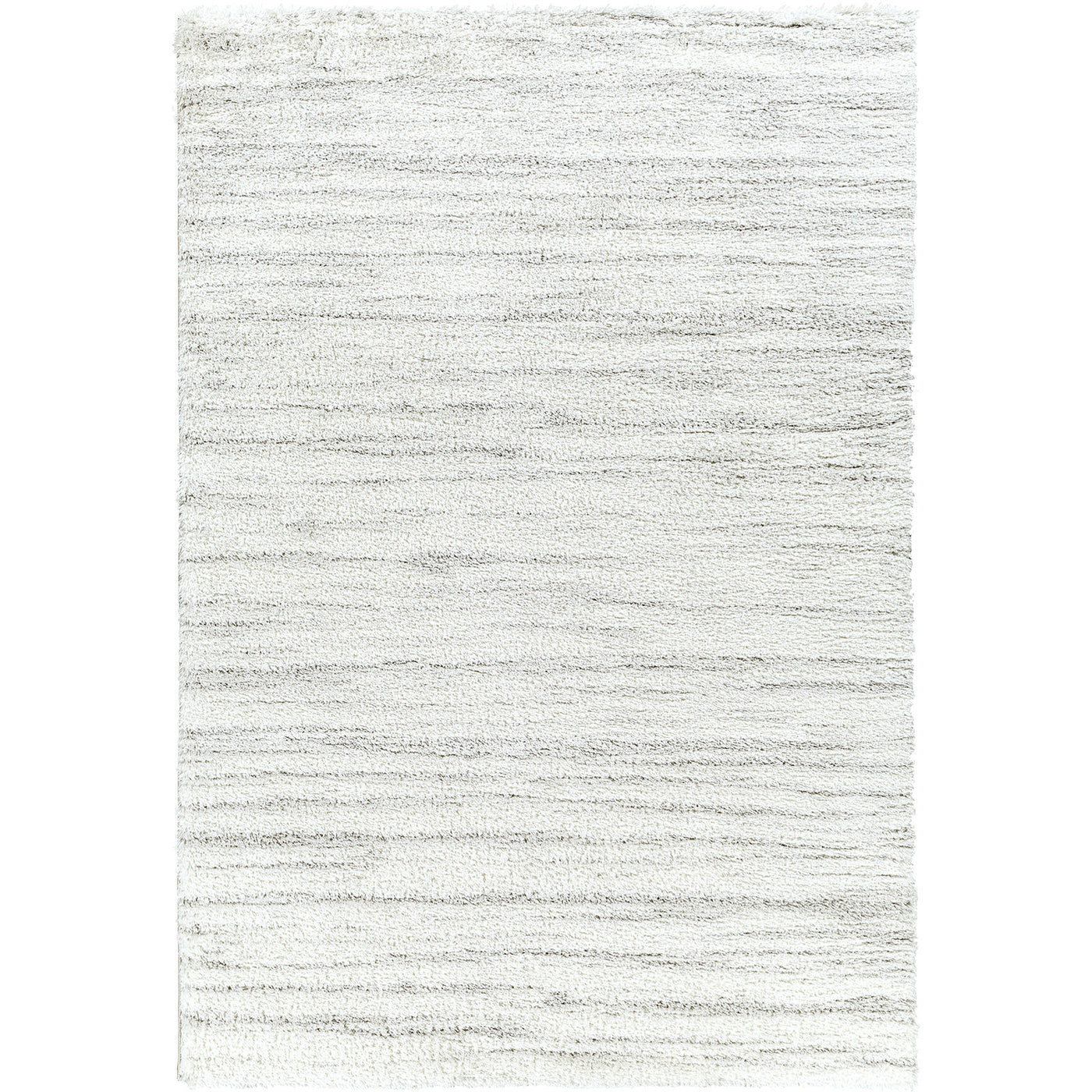 Tapis Shaggy Moderne Blanc/Gris Gouda