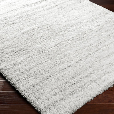 Tapis Shaggy Moderne Blanc/Gris Gouda