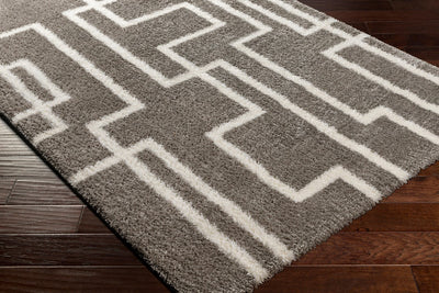 Tapis Shaggy Moderne Gris/Blanc Bragga
