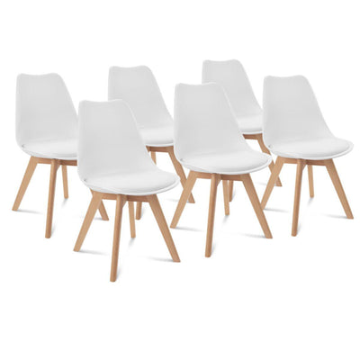 Lot de 4 chaises scandinaves Nordia Blanches