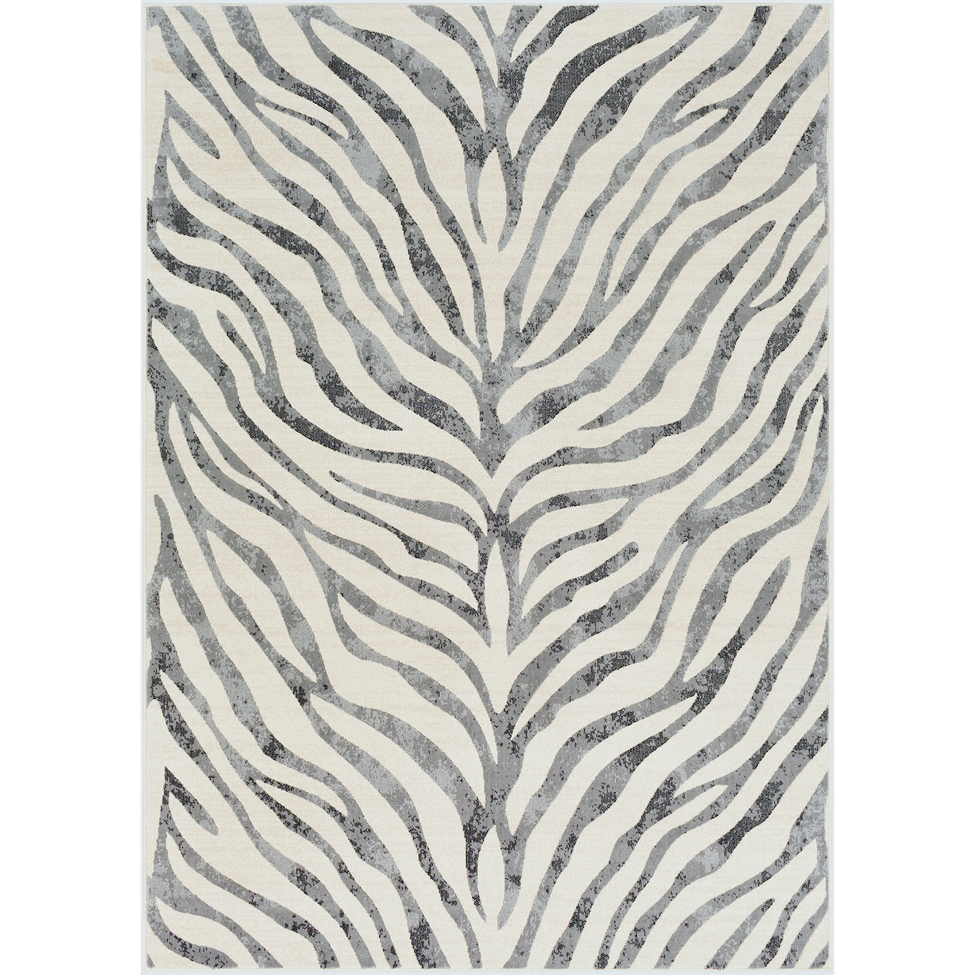 Tapis Zébré Bohème Gris Foncé/Beige Luanda