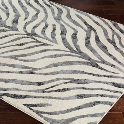 Tapis Zébré Bohème Gris Foncé/Beige Luanda