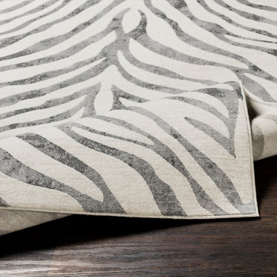 Tapis Zébré Bohème Gris Foncé/Beige Luanda