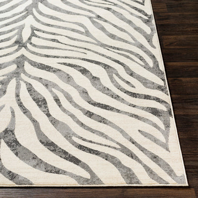 Tapis Zébré Bohème Gris Foncé/Beige Luanda