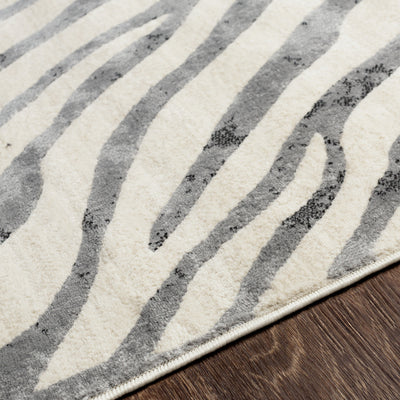 Tapis Zébré Bohème Gris Foncé/Beige Luanda