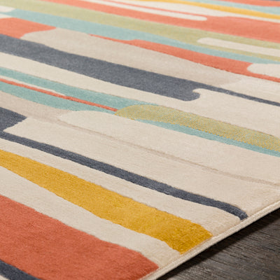 Tapis Scandinave Moderne Multicolore/Orange Houston