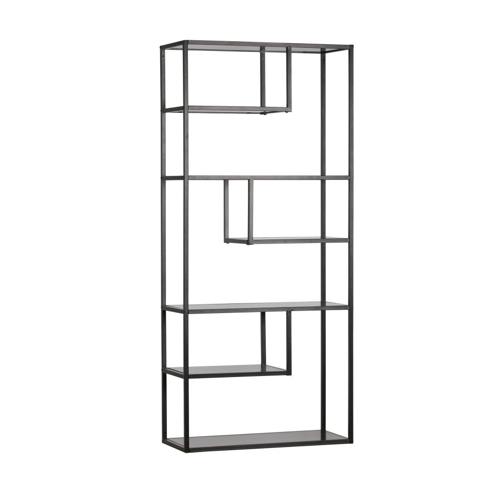 Etagère design en métal noir Drawer - Léger défaut