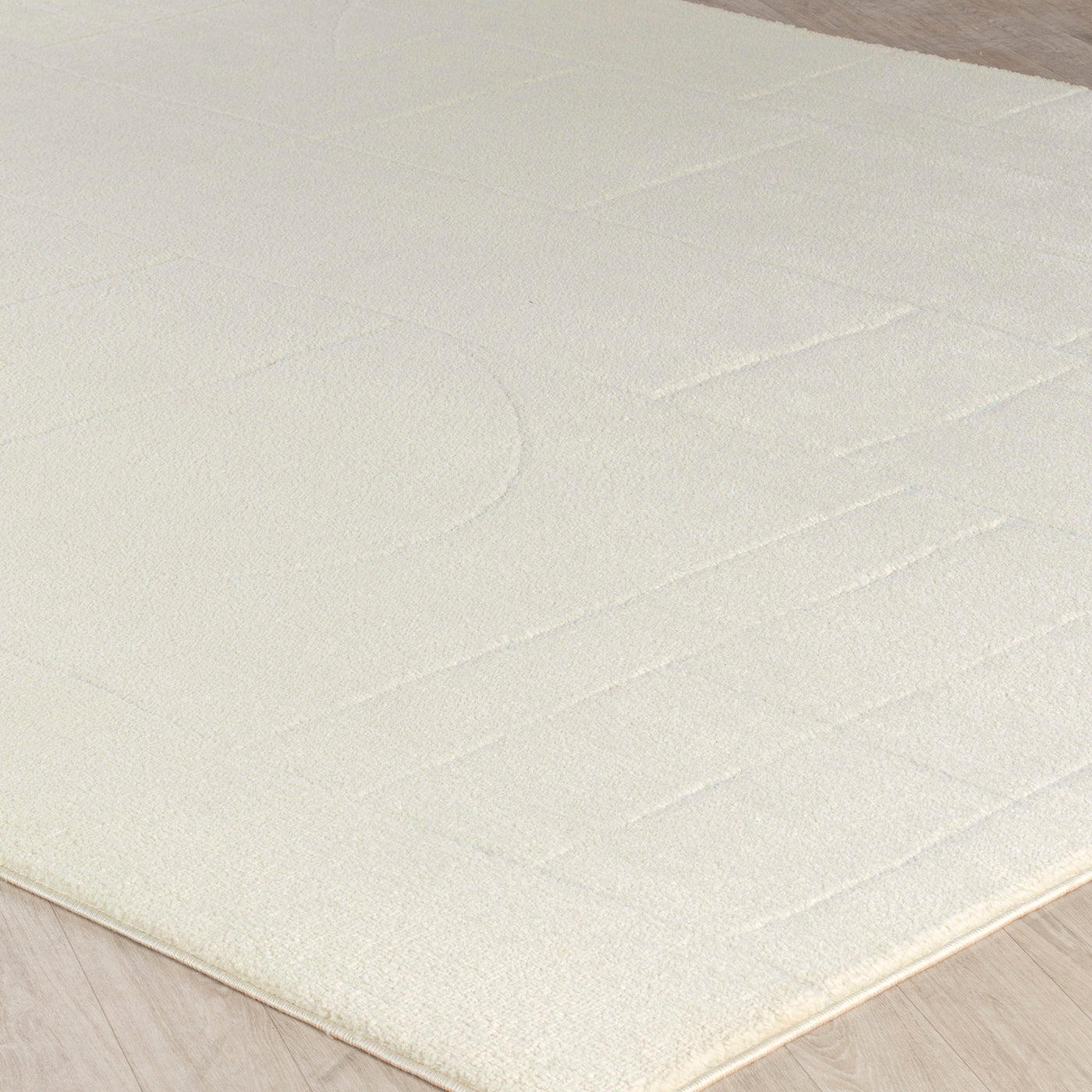 Tapis Scandinave Moderne Ivoire Bari