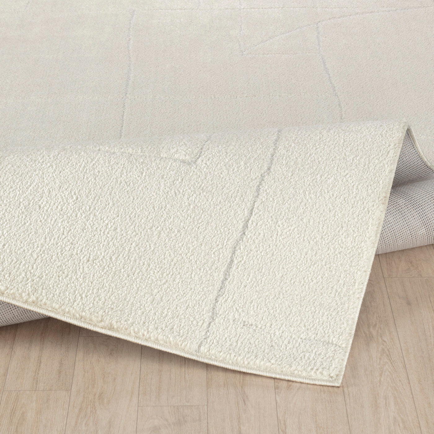 Tapis Scandinave Moderne Ivoire Bari