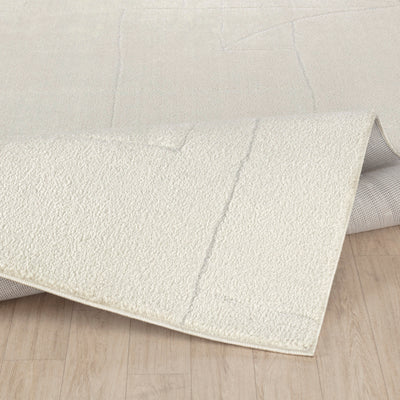 Tapis Scandinave Moderne Ivoire Bari