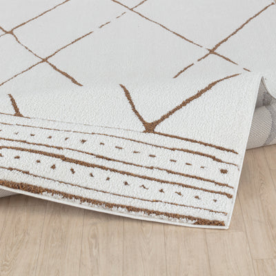 Tapis Berbère Ethnique Ivoire/Terracotta Habana