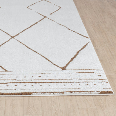 Tapis Berbère Ethnique Ivoire/Terracotta Habana