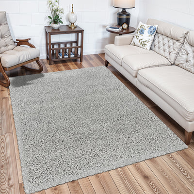 Tapis Shaggy Moderne Gris Boracay