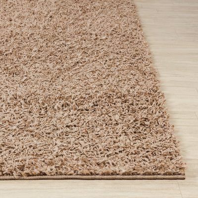 Tapis Shaggy Moderne Beige Foncé Boracay