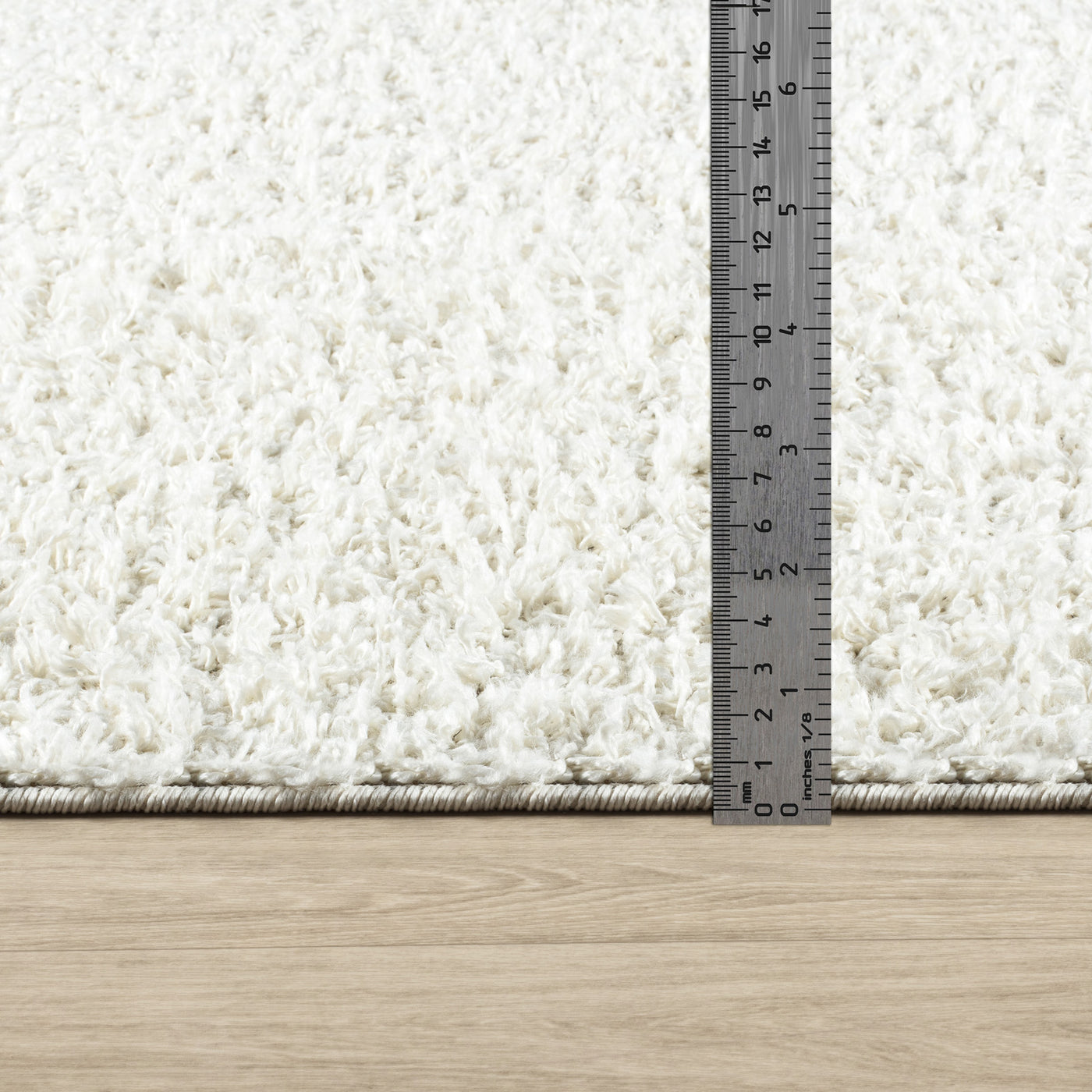 Tapis Shaggy Moderne Blanc Boracay