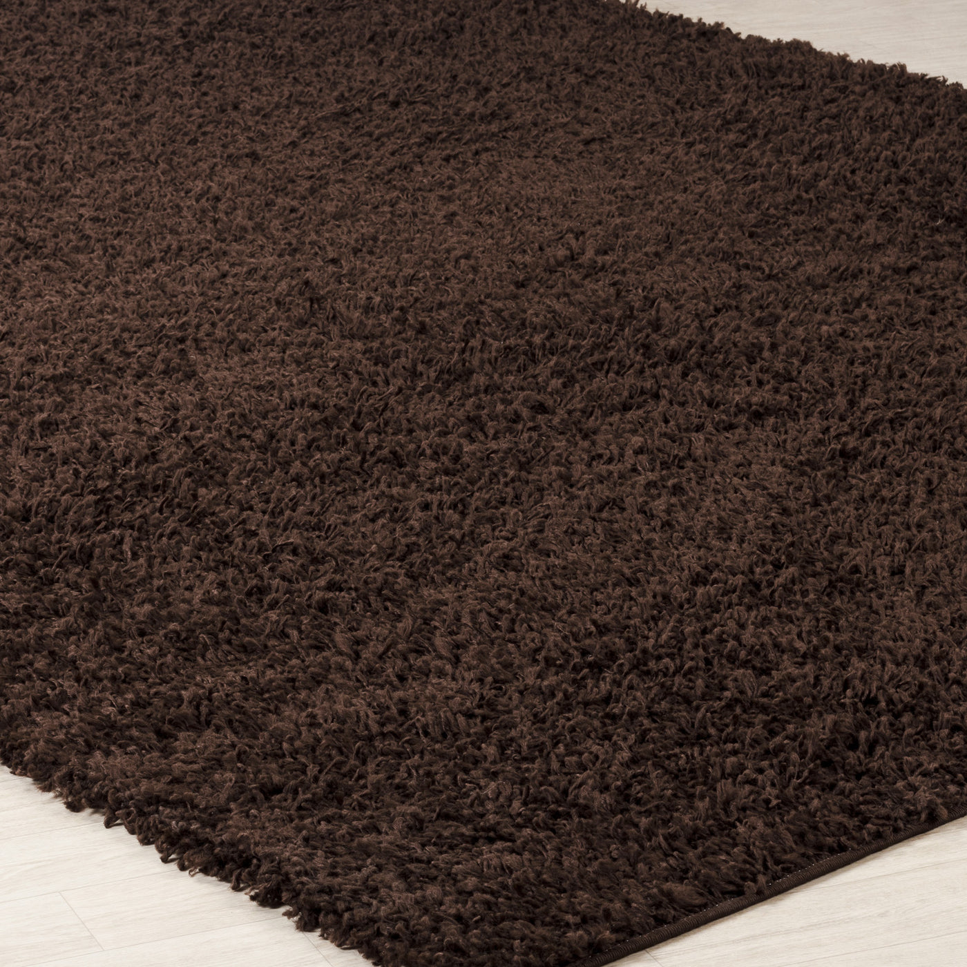Tapis Shaggy Moderne Marron Foncé Boracay