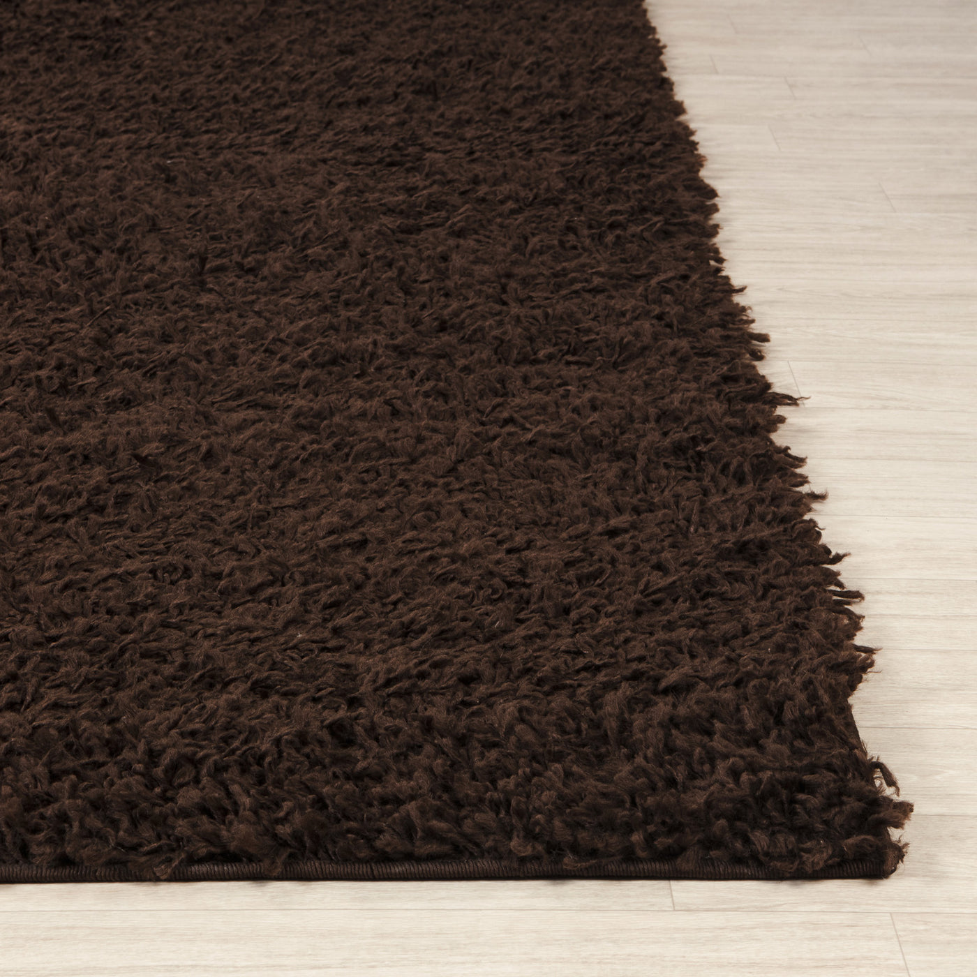 Tapis Shaggy Moderne Marron Foncé Boracay