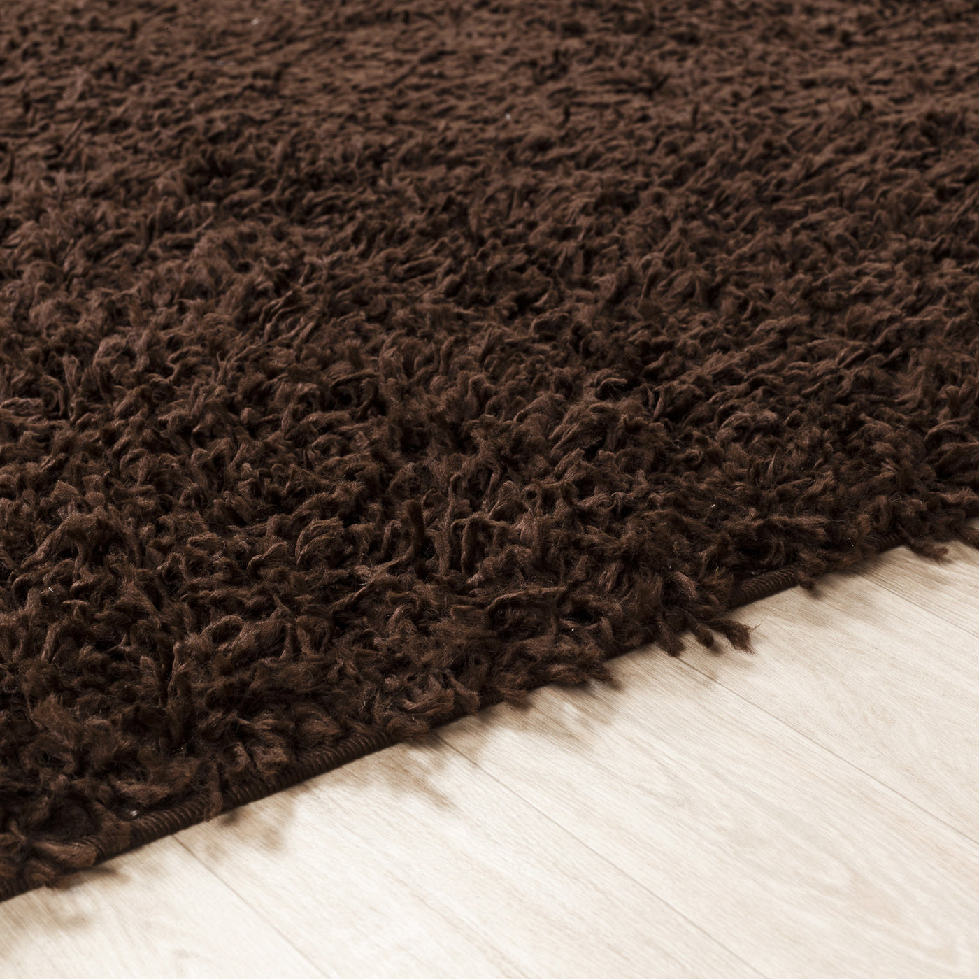 Tapis Shaggy Moderne Marron Foncé Boracay