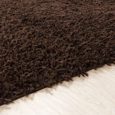 Tapis Shaggy Moderne Marron Foncé Boracay
