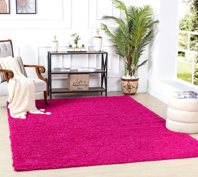 Tapis Shaggy Moderne Fuschia Boracay