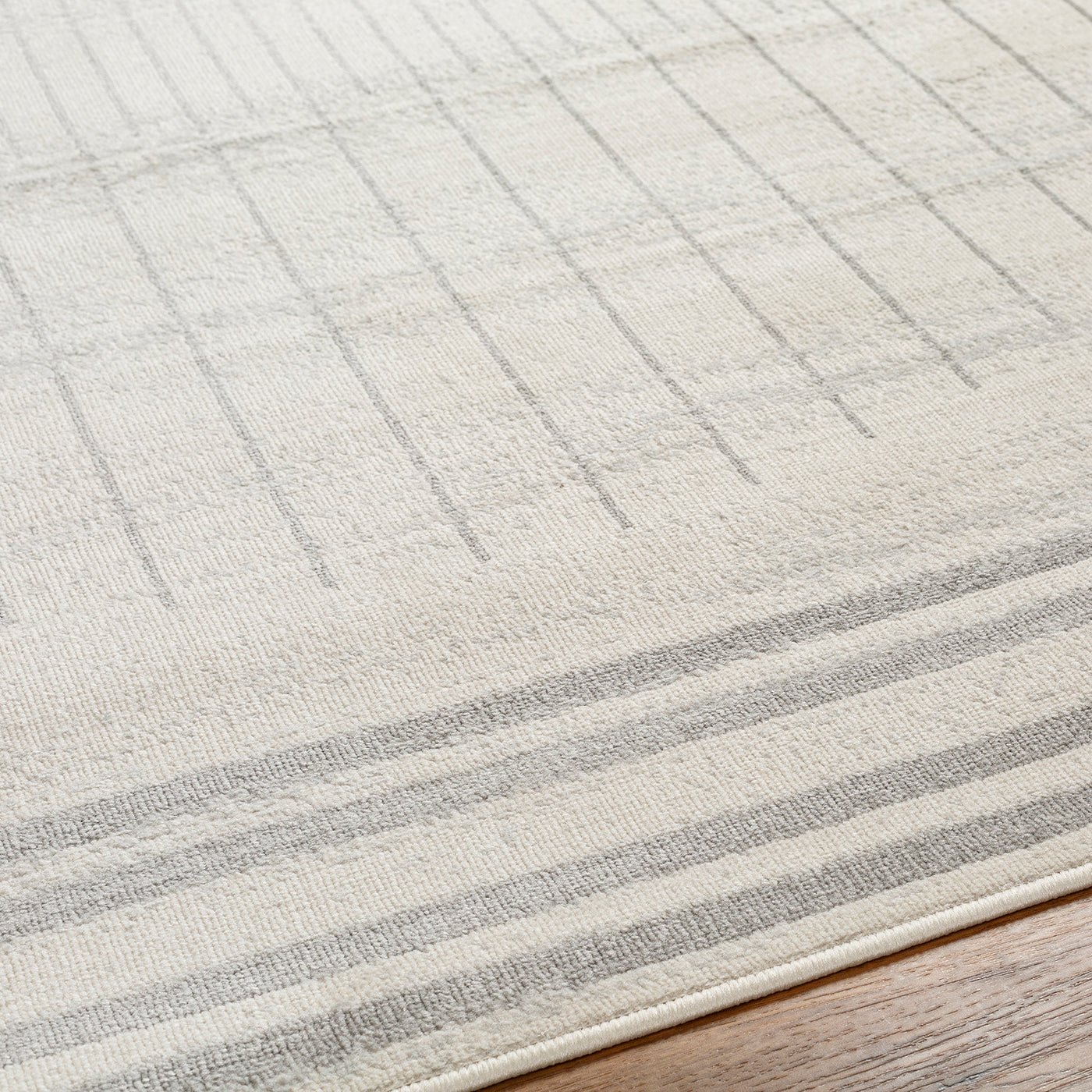 Tapis Scandinave Moderne Ivoire/Gris Santiago
