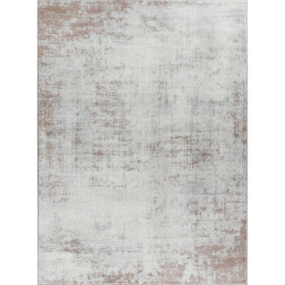 Tapis Abstrait Moderne Wamba Beige/Blanc