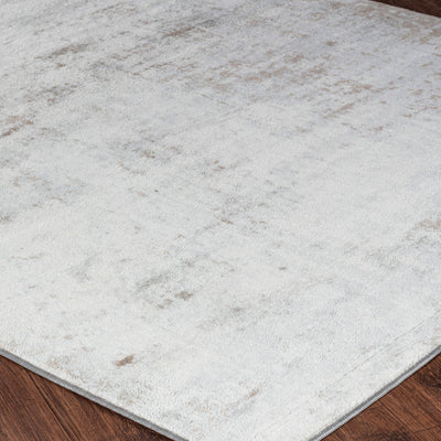 Tapis Abstrait Moderne Wamba Beige/Blanc