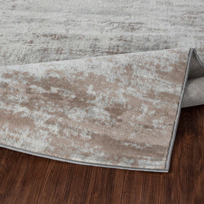 Tapis Abstrait Moderne Wamba Beige/Blanc