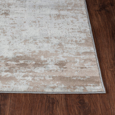 Tapis Abstrait Moderne Wamba Beige/Blanc