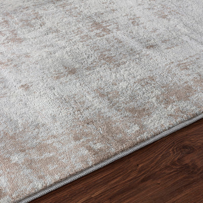 Tapis Abstrait Moderne Wamba Beige/Blanc