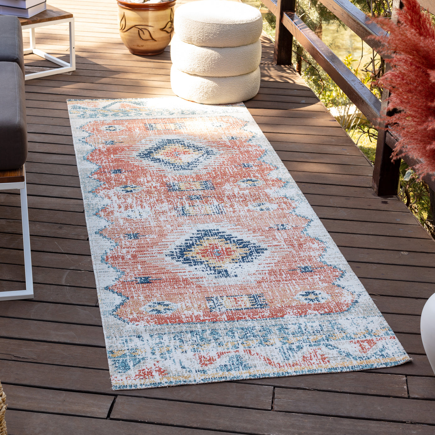 Tapis d'Extérieur/Intérieur Rouge/Bleu Bago