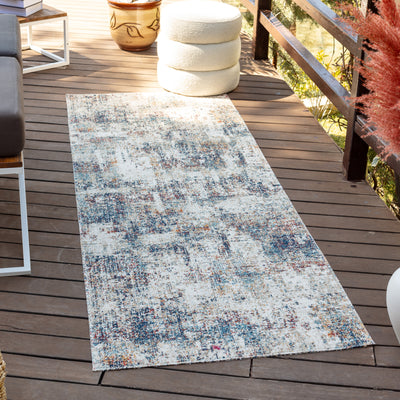 Tapis d'Extérieur/Intérieur Bleu/Gris Asward