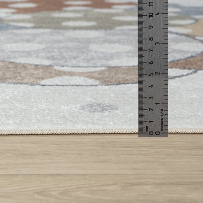 Tapis Enfant Lavable en Machine Ballons Multicolore/Beige Blonay