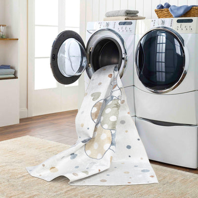 Tapis Enfant Lavable en Machine Ballons Multicolore/Beige Blonay