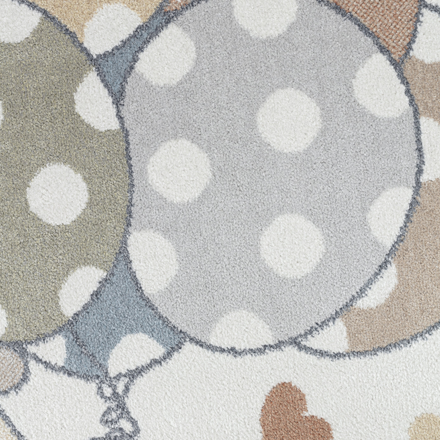 Tapis Enfant Lavable en Machine Ballons Multicolore/Beige Blonay