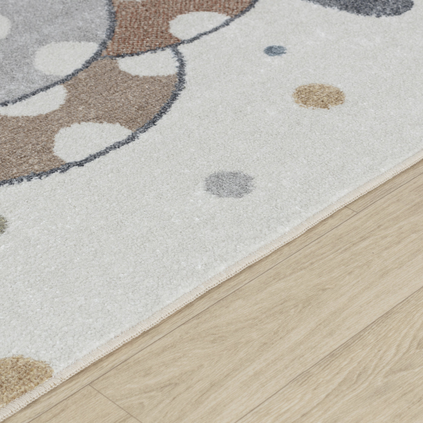 Tapis Enfant Lavable en Machine Ballons Multicolore/Beige Blonay