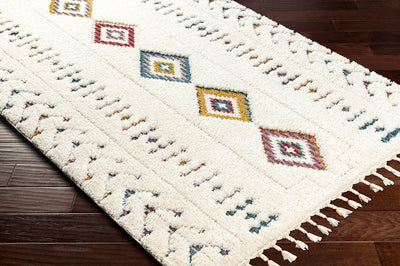 Tapis Shaggy Bohème Multicolore/Blanc Maracaibo