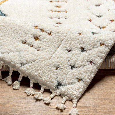 Tapis Shaggy Bohème Multicolore/Blanc Maracaibo