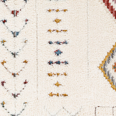 Tapis Shaggy Bohème Multicolore/Blanc Maracaibo