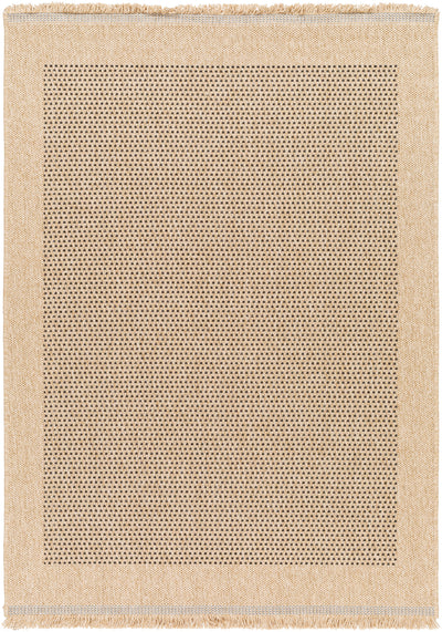 Tapis d'Extérieur/Intérieur Aspect Jute Beige/Noir Burlington