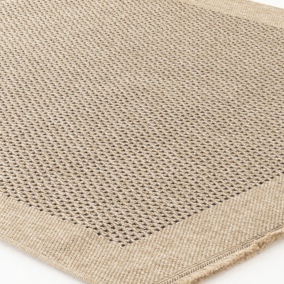 Tapis d'Extérieur/Intérieur Aspect Jute Beige/Noir Burlington