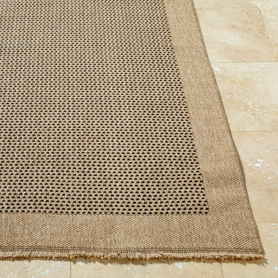 Tapis d'Extérieur/Intérieur Aspect Jute Beige/Noir Burlington