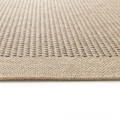 Tapis d'Extérieur/Intérieur Aspect Jute Beige/Noir Burlington