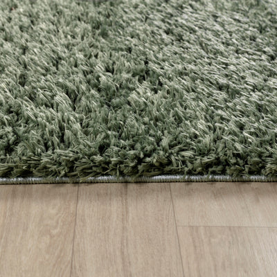 Tapis Shaggy Moderne Vert Dadu