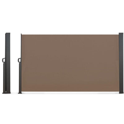 Paravent rétractable premium taupe 1.6x2.5m