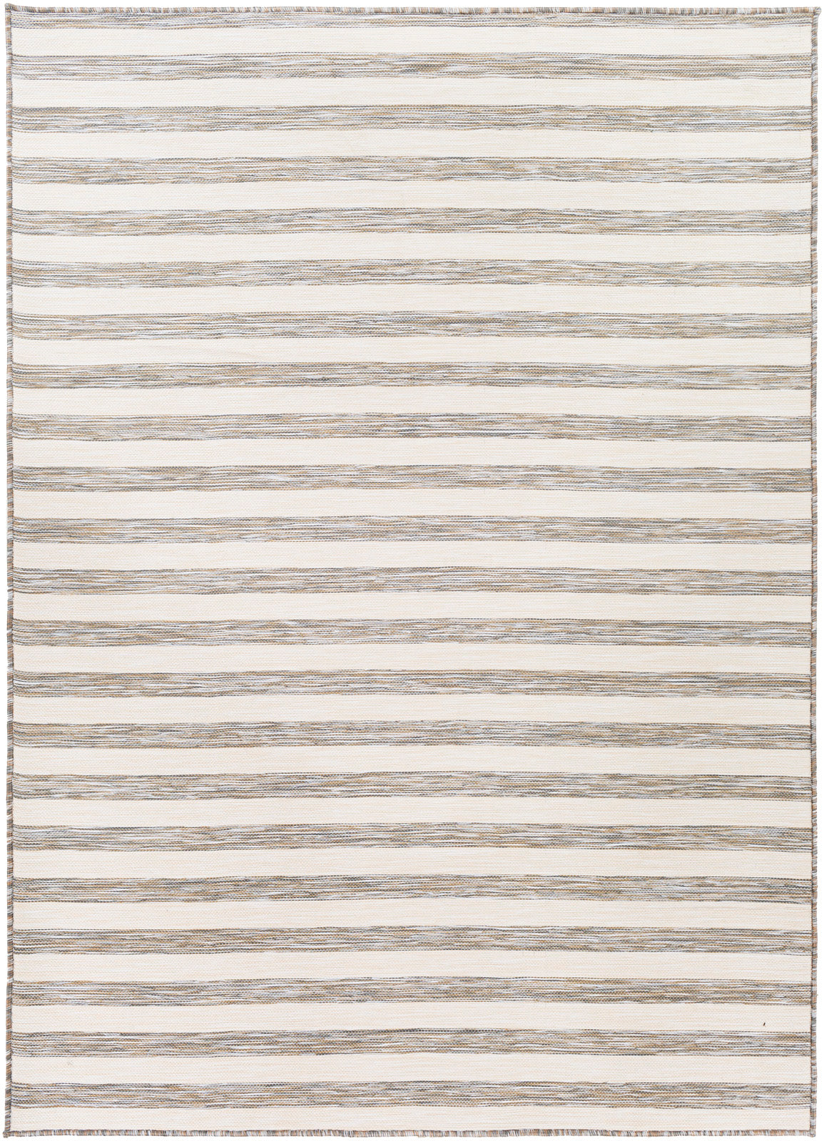 Tapis d'Extérieur/Intérieur Rayé Beige/Ivoire Hofu
