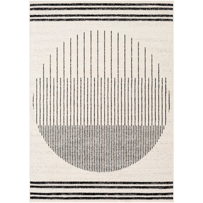 Tapis Scandinave Moderne Blanc/Noir Santiago