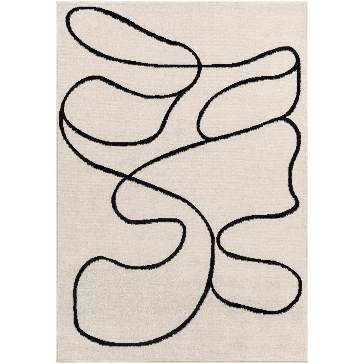 Tapis Scandinave Bohème Blanc/Noir Kano